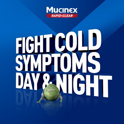 Mucinex Rapid Clear Pain Headache Mucus Congestion Daytime & Nightime Liquid Gels - 24ct