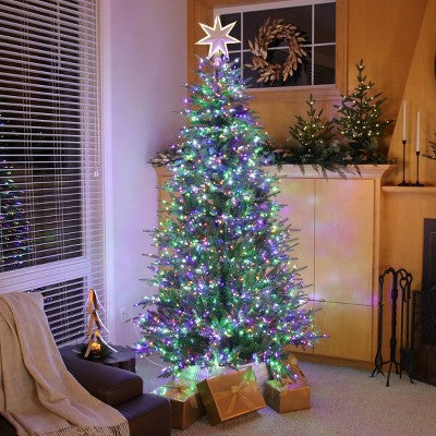 Philips 7.5' Twinkle Tree Pre-lit Balsam Fir Artificial Christmas Tree with 2000 Multifunction, Dual Color LED Lights, Remote Control, and Dimmer (LOCAL PICKUP ONLY)