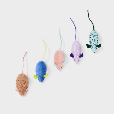 Skitters Mice Cat Toy Set - 5pk - Boots & Barkley (LOCAL PICKUP ONLY)