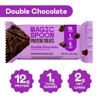 MAGIC SPOON Snack Bars Double Chocolate Treats - 5.6oz/4ct: Crunchy, 12g Protein