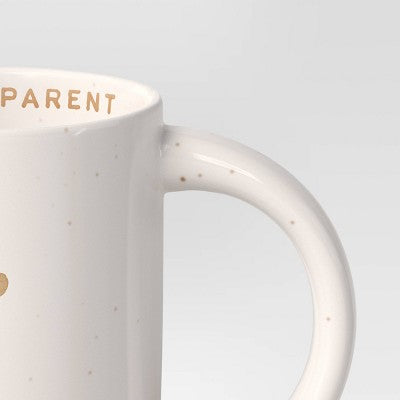 14oz Stoneware Embossed Paw Cat Parent Mug Ivory - Room Essentials (LOCAL PICKUP ONLY)