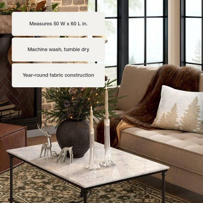 Faux Fur Throw Coffee Brown- Threshold