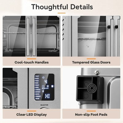 Costway 26.4 Quart French Door Convection Toaster Oven with 11 Presets, LED Display (LOCAL PICKUP ONLY)