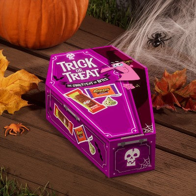 HERSHEY'S Milk Chocolate Assorted Trick or Treat Halloween Candy Coffin Gift Box - 29.04oz/94pc