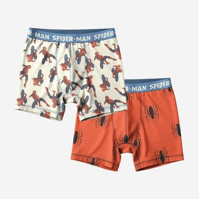 Men's Spiderman Boxer Briefs 2pk - Off-White/Orange L