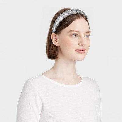 Beaded Padded Headband - A New Day Blue