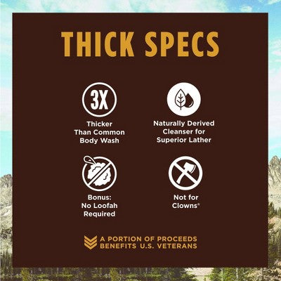 Duke Cannon Sawtooth THICK Body Wash - Alpine Air & Cedarwood Body Wash for Men - 17.5 fl. oz