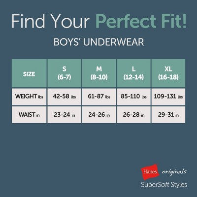Hanes Originals Boys' 5pk SuperSoft Boxer Briefs L