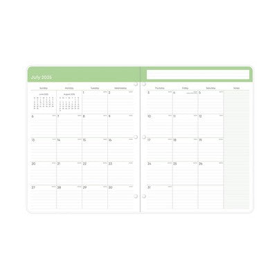 Blue Sky Monthly Teacher Lesson Stapled Planner 8.5"x1" Clear Cover Mira Pink