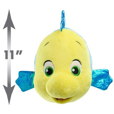 Disney Signature Collection Flounder Clubhouse Plush Stuffed Animal: Fish Character, Polyester Material, 9.25" Height, 17" Depth, 0.81 lb.