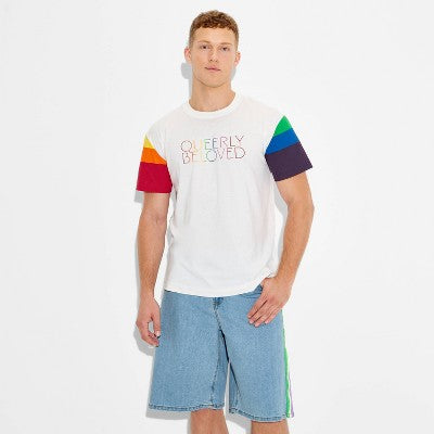 Pride Adult Short Sleeve Queerly Beloved T-Shirt - White M