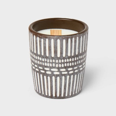 Medium Ceramic Wooden Wick Candle Forest Fir - Threshold
