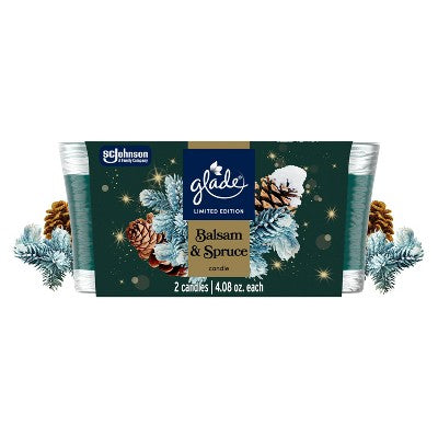 Glade Jar Candles - Baslam & Spruce - 4.08oz/2ct
