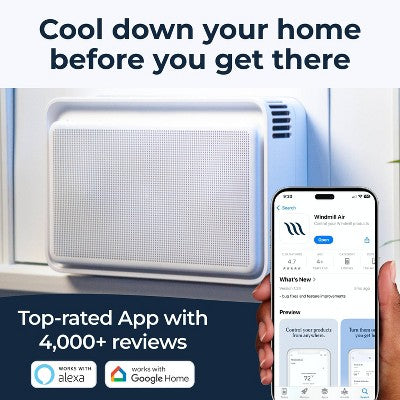 Windmill Air 10000 BTU Inverter Window Air Conditioner with WhisperTech Ultra-Quiet and Smart App/Wi-Fi Remote Control (LOCAL PICKUP ONLY)