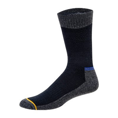 Goldtoe Signature Collection Men's 2pk Brushed Lining Crew Boot Socks - Black/Gray 6-12