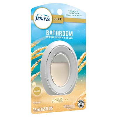 Febreze Luxe Bathroom Air Freshener - Warm Ocean Breeze - 0.25 fl oz