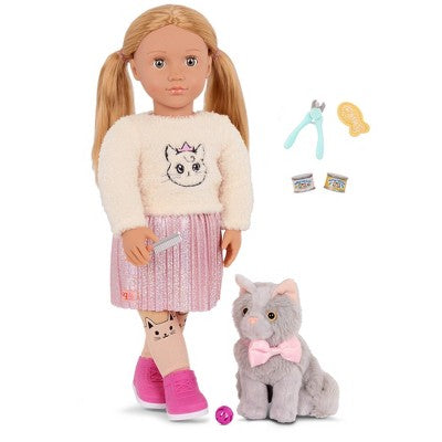 Our Generation Sheela & Sammy 18'' Pet and Kitten Doll