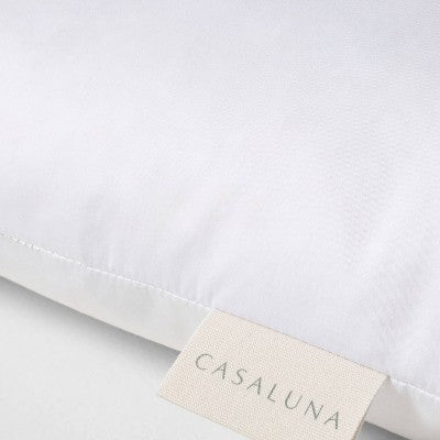 Standard/Queen Medium Machine Washable Customizable Feather and Down Bed Pillow Insert White - Casaluna