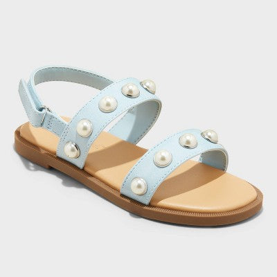 Toddler Girls Selene Pearl Sandals - Cat & Jack Blue 6T