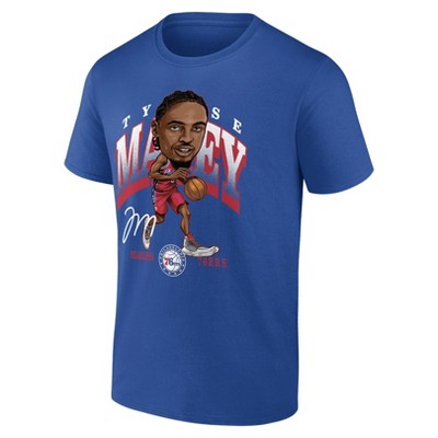 NBA Philadelphia 76ers Men's Tyrese Maxey Caricature T-Shirt - XXL
