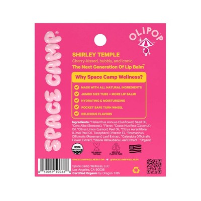 Space Camp Wellness x Olipop Shirley Temple Lip Balm - 0.25oz