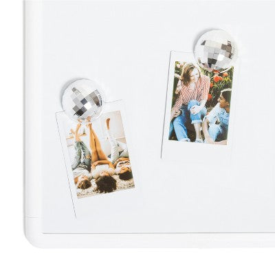 U Brands 4ct Disco Ball Magnets Silver