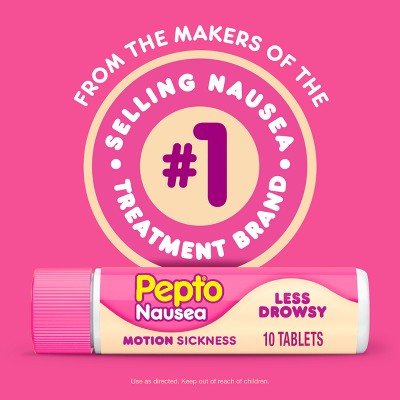 Pepto-Bismol Nausea Motion Sickness Tablets - 10ct