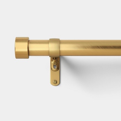 66"- 120" Modern Curtain Rod Brushed Brass - Threshold (LOCAL PICKUP ONLY)