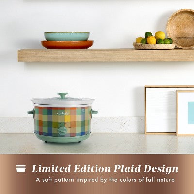 Crock-Pot 4.5qt Manual Slow Cooker and Roaster Plaid