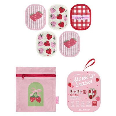 MakeUp Eraser Berry Bliss 5-Day Makeup Remover Cloth Set with Laundry Bag - 6pc