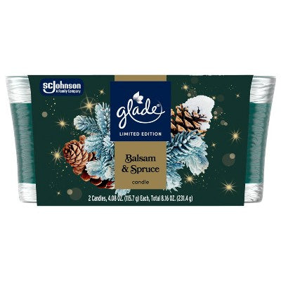 Glade Jar Candles - Baslam & Spruce - 4.08oz/2ct