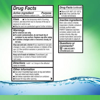 Refresh Tears Moisture Drops for Dry Eyes - 0.5 fl oz/2ct