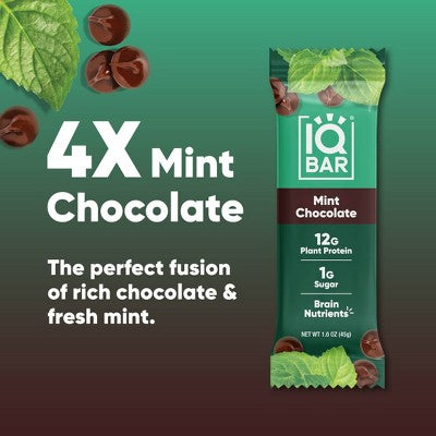 IQBAR Mint Chocolate Protein Bars - 6.4oz/4ct