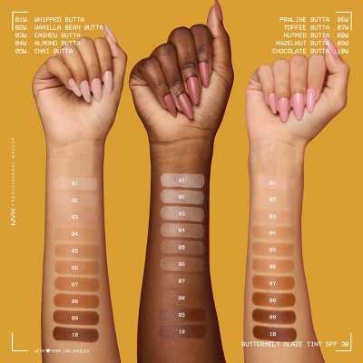 NYX Professional Makeup Buttermelt Glaze Skin Tint with SPF 30 - Cashew Butta - 1.01 fl oz: Contains Shea Butter, Light Coverage, For Face, Cream Form