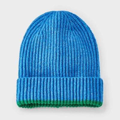 Baby Boys' Colorblock Knit Beanie Hat - Cat & Jack Blue/Green 12-24M