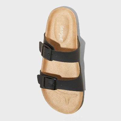 Kids' Drew Footbed Sandals - Cat & Jack Black 13