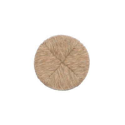 Noah Swivel Backless Counter Height Barstool Walnut - Powell: Rubberwood Base, 360 Swivel, Jute Seat (LOCAL PICKUP ONLY)