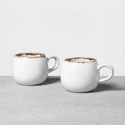 10oz Stoneware Reactive Glaze Round Mug Cream - Hearth & Hand with Magnolia: Dishwasher-Safe, Microwave-Safe (LOCAL PICKUP ONLY)