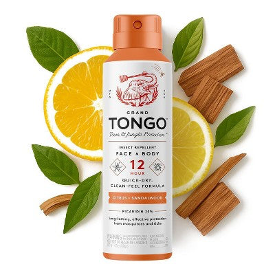 Grand Tongo DEET-Free Picaridin Insect Repellent Family Formula - Citrus + Sandalwood - 4.5oz