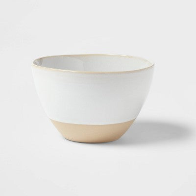 20oz Stoneware Wethersfield Cereal Bowl White - Threshold: Dishwasher & Microwave Safe, Traditional Round Design (LOCAL PICKUP ONLY)