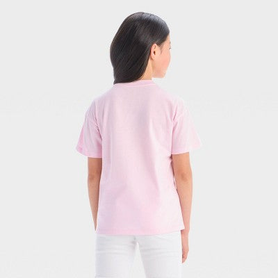 Girls' Short Sleeve 'Lion Cub' T-Shirt Cat & Jack Light Pink M