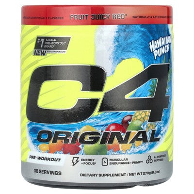 C4 / Cellucor C4® Original, Pre-Workout, Hawaiian Punch®, Fruit Juicy Red®, 9.5 oz (270 g)