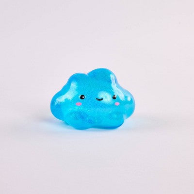 J'adore Cloud Squish Dark Blue Water Fill with Glitter