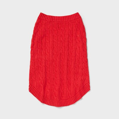 Dog Sweater Knit - Wondershop Red L