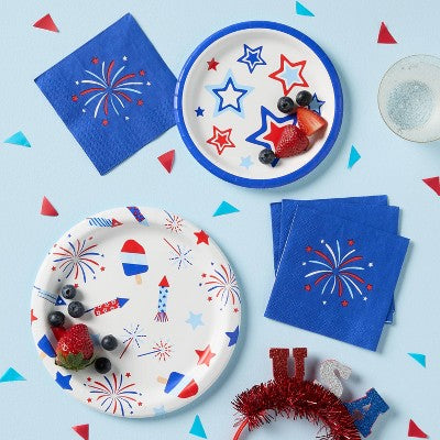 20ct 9" 4th of July USA Celebration Dinner Paper Plates - Spritz