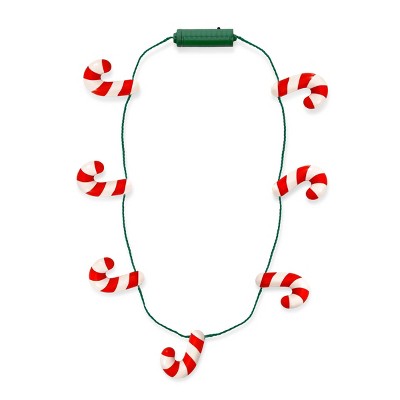 Light Up Wearables Necklace Candy Cane - Bullseye's Playground