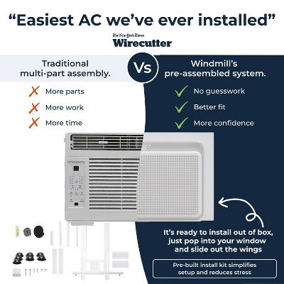 Windmill Air 10000 BTU Inverter Window Air Conditioner with WhisperTech Ultra-Quiet and Smart App/Wi-Fi Remote Control (LOCAL PICKUP ONLY)