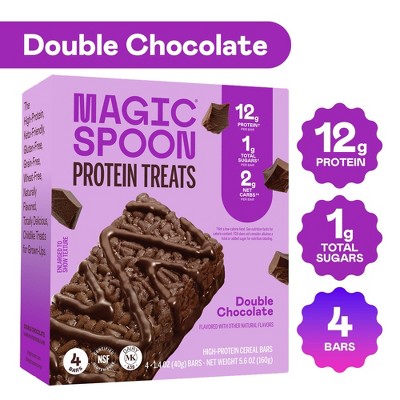 MAGIC SPOON Snack Bars Double Chocolate Treats - 5.6oz/4ct: Crunchy, 12g Protein