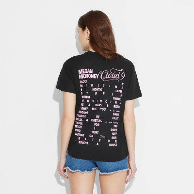Women's Megan Moroney Album Short Sleeve Graphic T-Shirt Black L