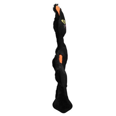 Multipet Skelerope Black Cat Interactive Plush Dog Toy - Black